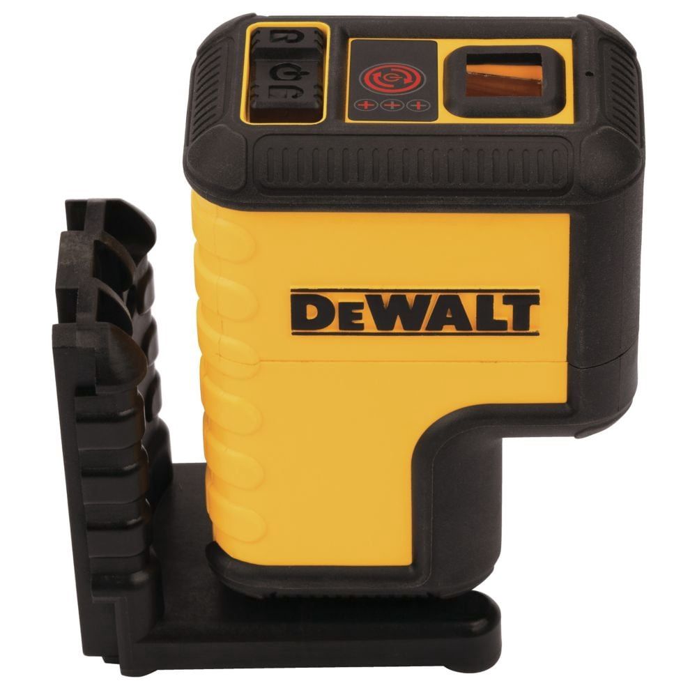 DEWALT 100 ft. Red Self-Leveling 3-Spot Laser Level with (2) AA Batteries