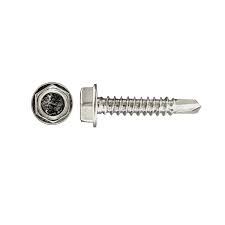 H Paulin 537-230 Self-Drilling Metal Screw, 10 X 1/2 Hex Washer Head, Zinc-Plated 1000 pcs