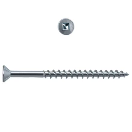 H Paulin 537-028 8 x 2-1/2-in Flat Head Square Drive Steel Wood Screws, Zinc-Plated, 250pcs