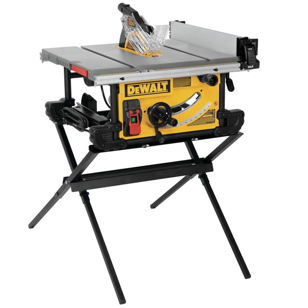 DEWALT 15 Amp Corded 10-inch Jobsite Table Saw with Scissor Stand