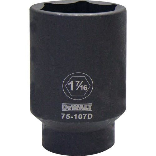 DEWALT DWMT75107OSP-6 Pt 1/2&quot; Deep Drive Impact Socket 1-7/16In SAE