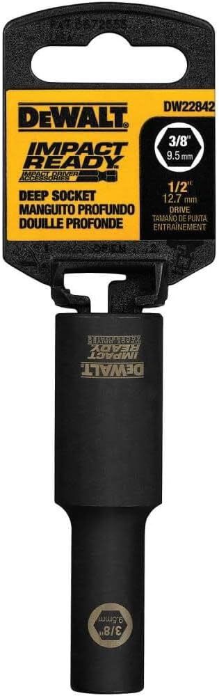 DEWALT DW22942 1-Inch IMPACT READY Deep Socket for 1/2-Inch Drive,Black