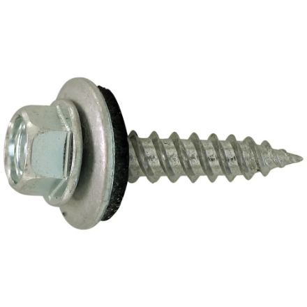 H Paulin 537-607 10x2 -inch Hex Head Self-Sealing Roofing / Siding Screws - Zinc Plated - 100pcs