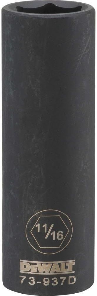 DEWALT DWMT73937OSP 6 Point 1/2&#39;&#39; Drive Deep Impact Socket 11/16&#39;&#39; SAE