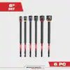 Milwaukee SHOCKWAVE Impact Duty 6 in. Magnetic Nut Driver Set (6-Pieces) 49-66-4567