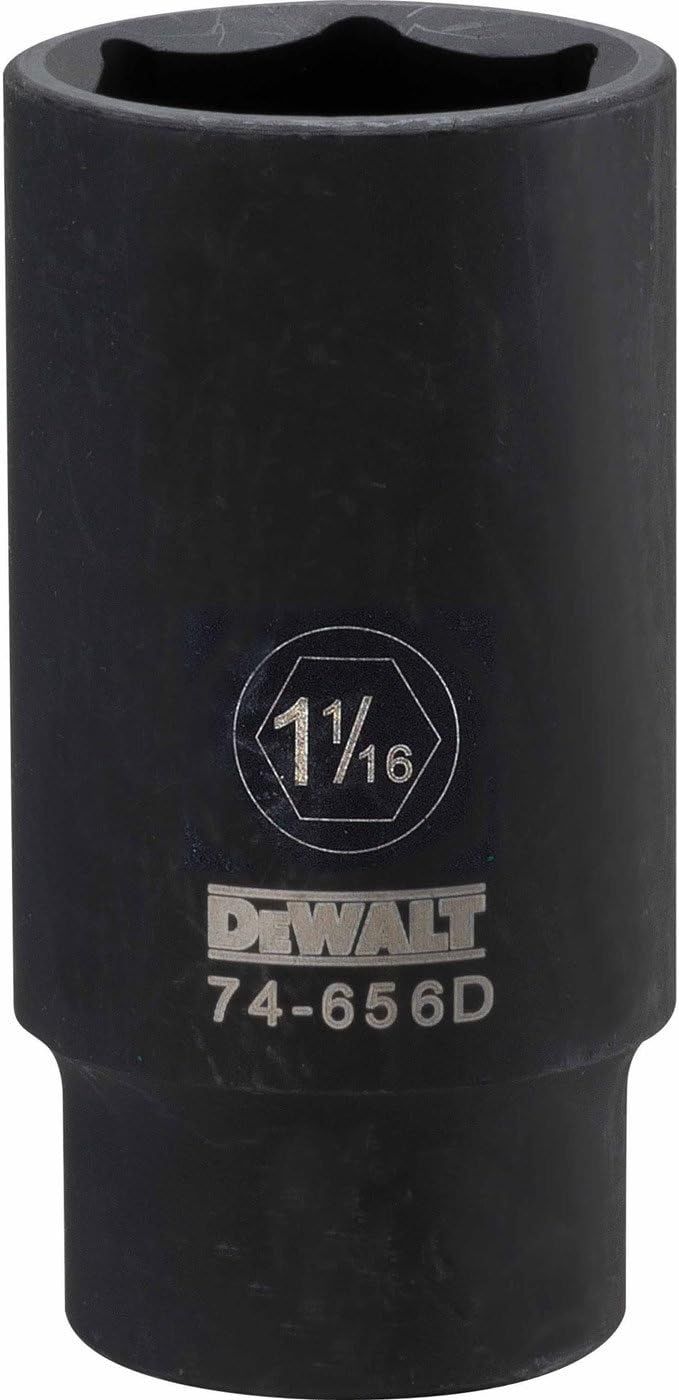 DEWALT DWMT74656B 1/2&quot; Drive Socket Deep Impact 6 PT 1 1/16