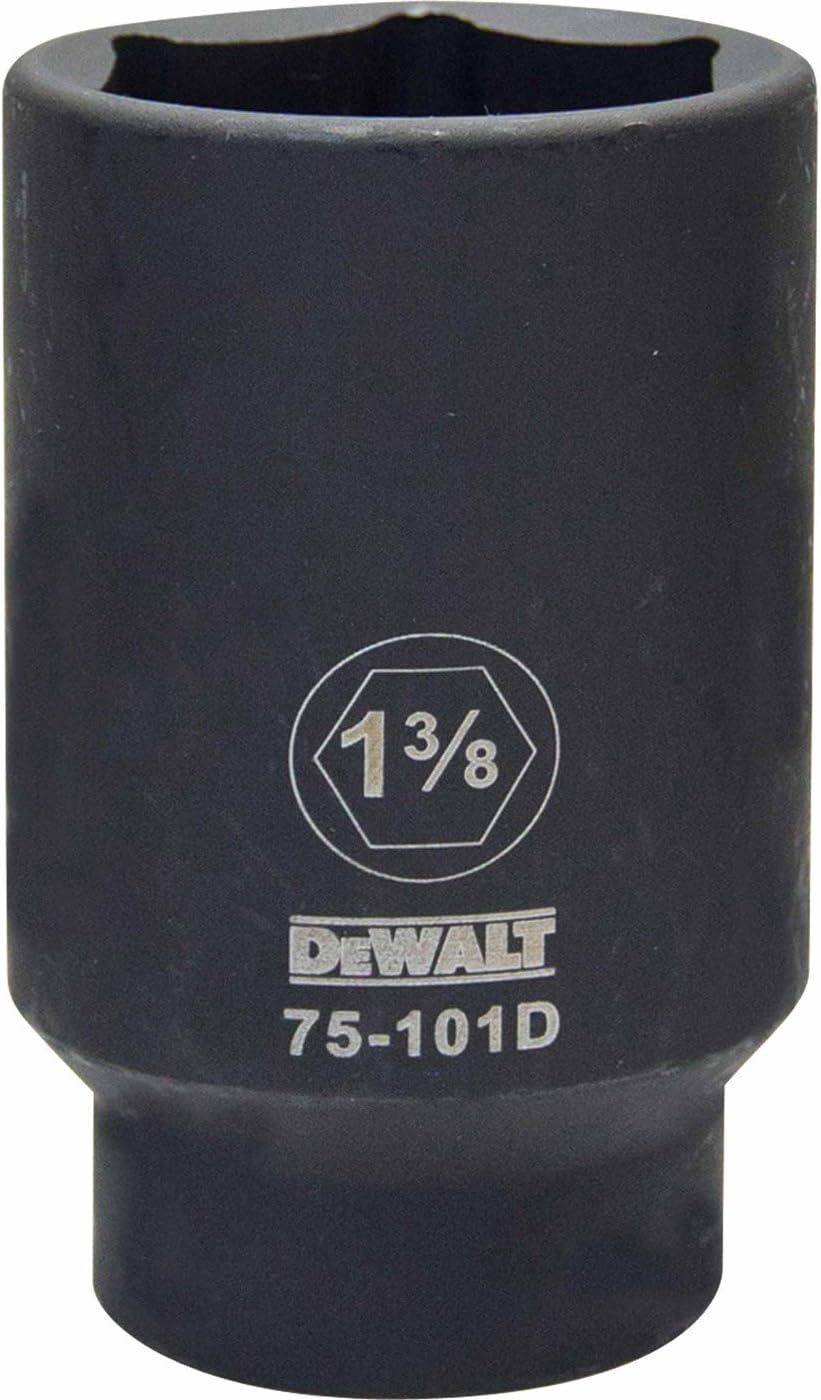 DEWALT DWMT75101OSP 6 Point 1/2&quot; Drive Deep Impact Socket 1-3/8&quot; SAE