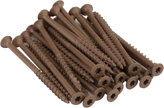 VR 8x1-1/2 Brown Ruspert, Deck Screw, Double Countersunk, 4 Nips, Type 17, Square Recess (3000 pcs)