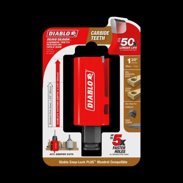 Diablo 1-3/8&quot; Demo Demon™ Carbide Teeth Rough-In Hole Saw
