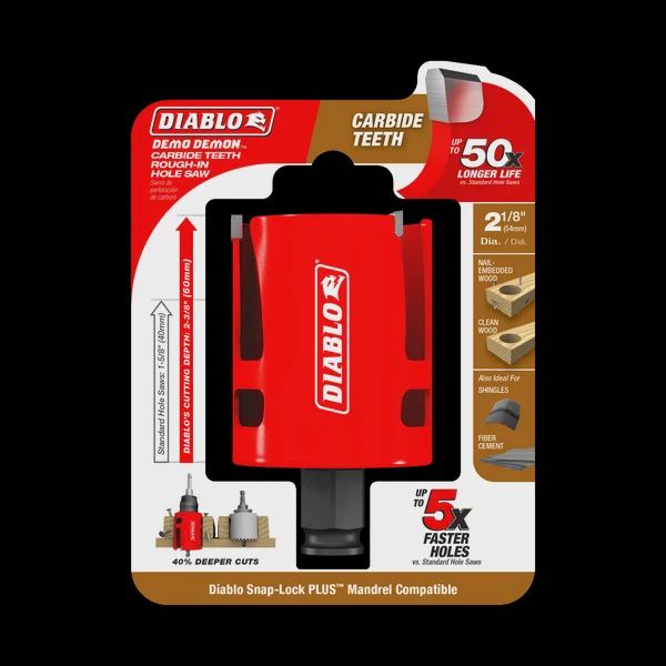 Diablo 2-1/8&quot; Demo Demon™ Carbide Teeth Rough-In Hole Saw