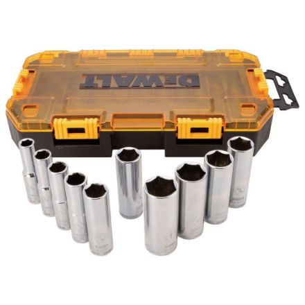 DEWALT 1/2-inch Drive Deep Socket Set (10 Piece)