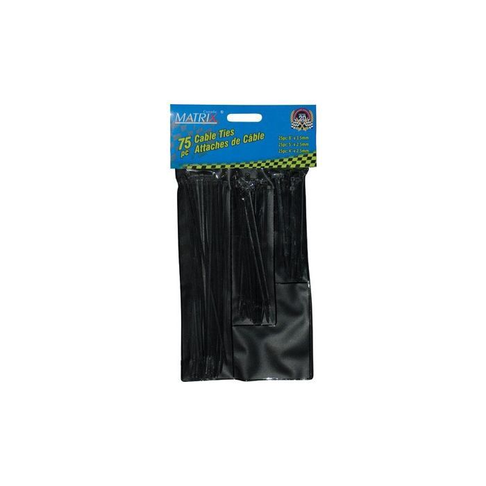 75 pc 4&quot;, 5&quot; &amp; 8&quot; Cable Ties