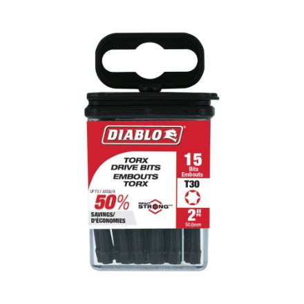 Diablo 2 in. no. 30 Torx Drive Bits (15-Pack) DT302P15
