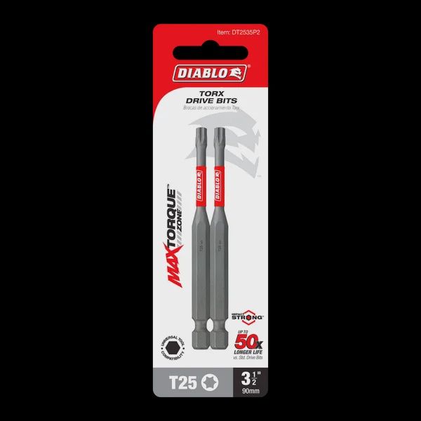 Diablo 3-1/2" #25 Torx Drive Bit 2-pack