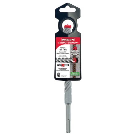 Diablo Rebar Demon 5/8 in. x 6 in. x 8 in. SDS-Plus 4-Cutter Full Carbide Head Hammer Drill Bit for Concrete/Rebar Drilling