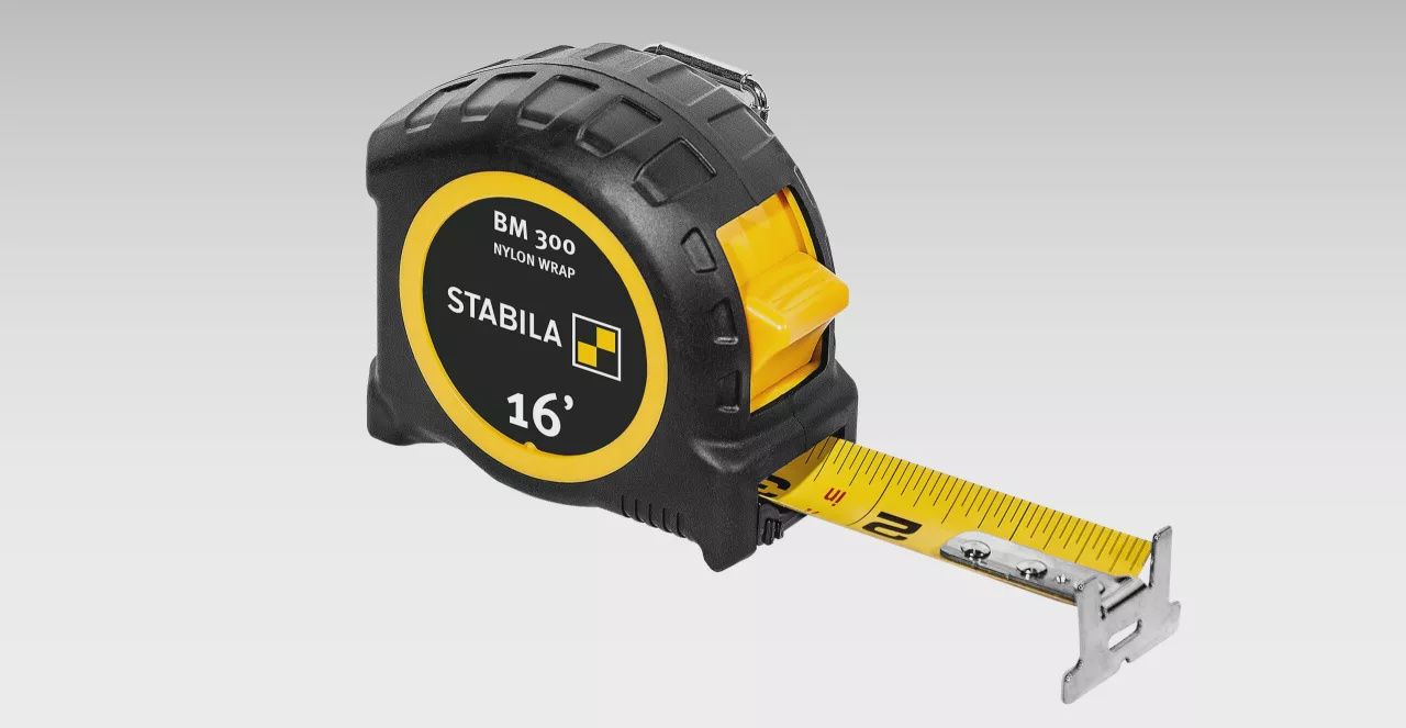 Stabila 16&#39;  Heavy Duty Pocket Tape Measure BM 300-imperial scale