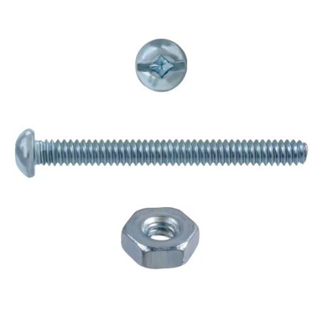 H Paulin 10x1-1/4 Truss Socket Head, Zinc Plated Metal Screws-500 pcs