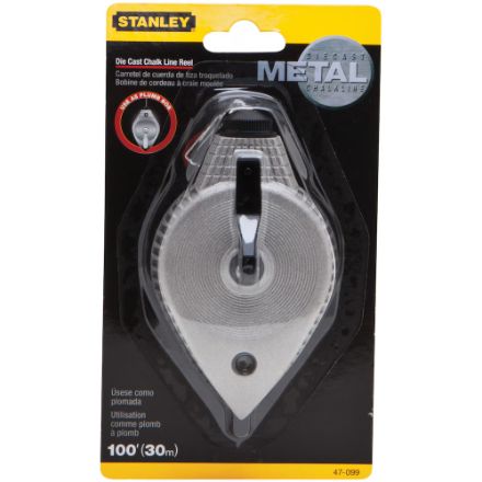 STANLEY 30 ft./10 m Die Cast Chalk Line Reel