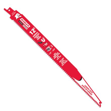 Diablo Demo Demon 12-inch 6/9 TPI Carbide Tipped General Purpose Reciprocating Saw Blade for Nail Embedded Wood/Metal Cutting