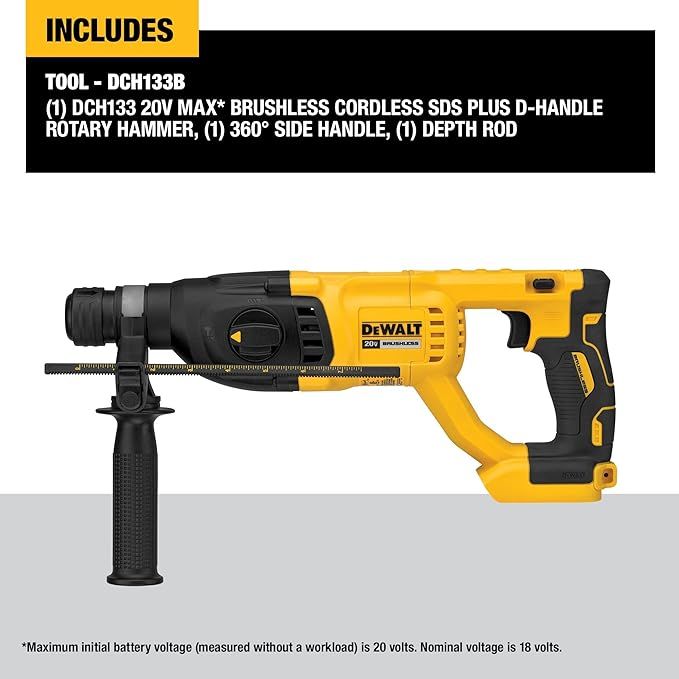 DCH133B 1IN BL D-HANDLE SDS+ HAMMER