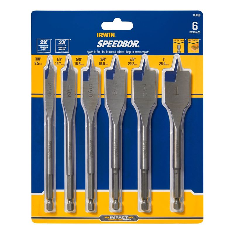 88886 FLAT BIT 6PC SM SET CLAMSHEL