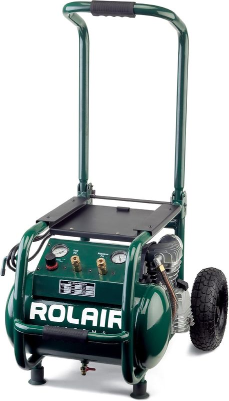 VT25BIG Rolair 2.5 HP 115V DD COMPRESSOR 3400 RPM W/DOLLY-STYLE TANK WITH MANIFOLD