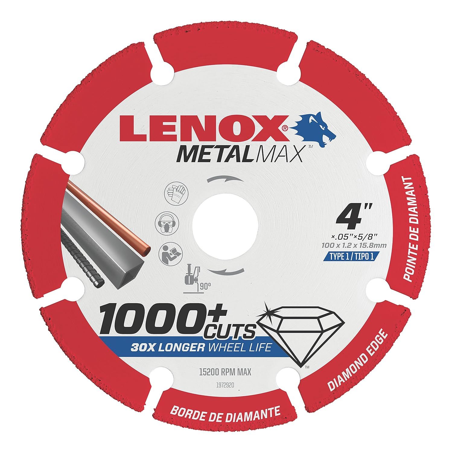 LENOX DIAM CUTOFF WHEEL AG 4- 1/2