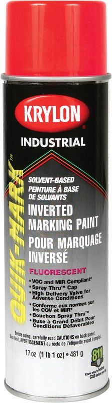 85093613 Inverted Marking Paint Solvent-Based 482g Fluorescent Red