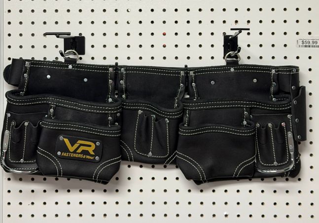 LA003Bl-VR Leather Framing Pouch Black with nail puller