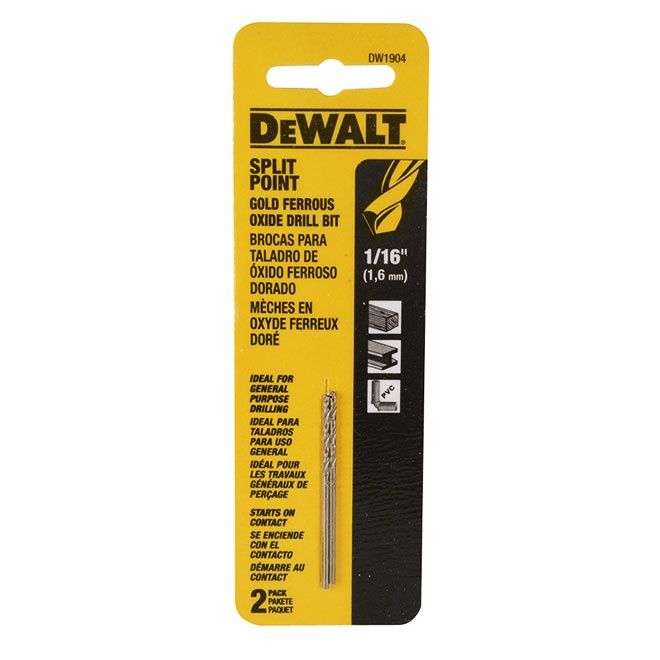 DW1904 1/16" PILOT POINT DRILL BIT