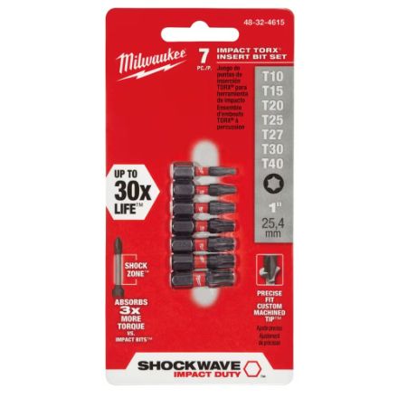48-32-4615 7PC TORX 1" INSERT BIT SET