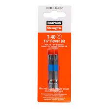 BIT40T-134-R2 T40 SIX LOBE 1-3/4IN POWER BIT 2 PACK