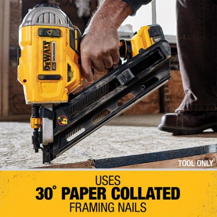 DCN930B 20V MAX Brushless Cordless 30 Paper Collated Framing Nailer (Tool Only)