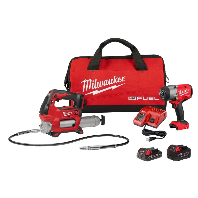 2967-22GG 1/2" High Torque Impact Wrench w/ Friction Ring &amp; Grease Gun kit