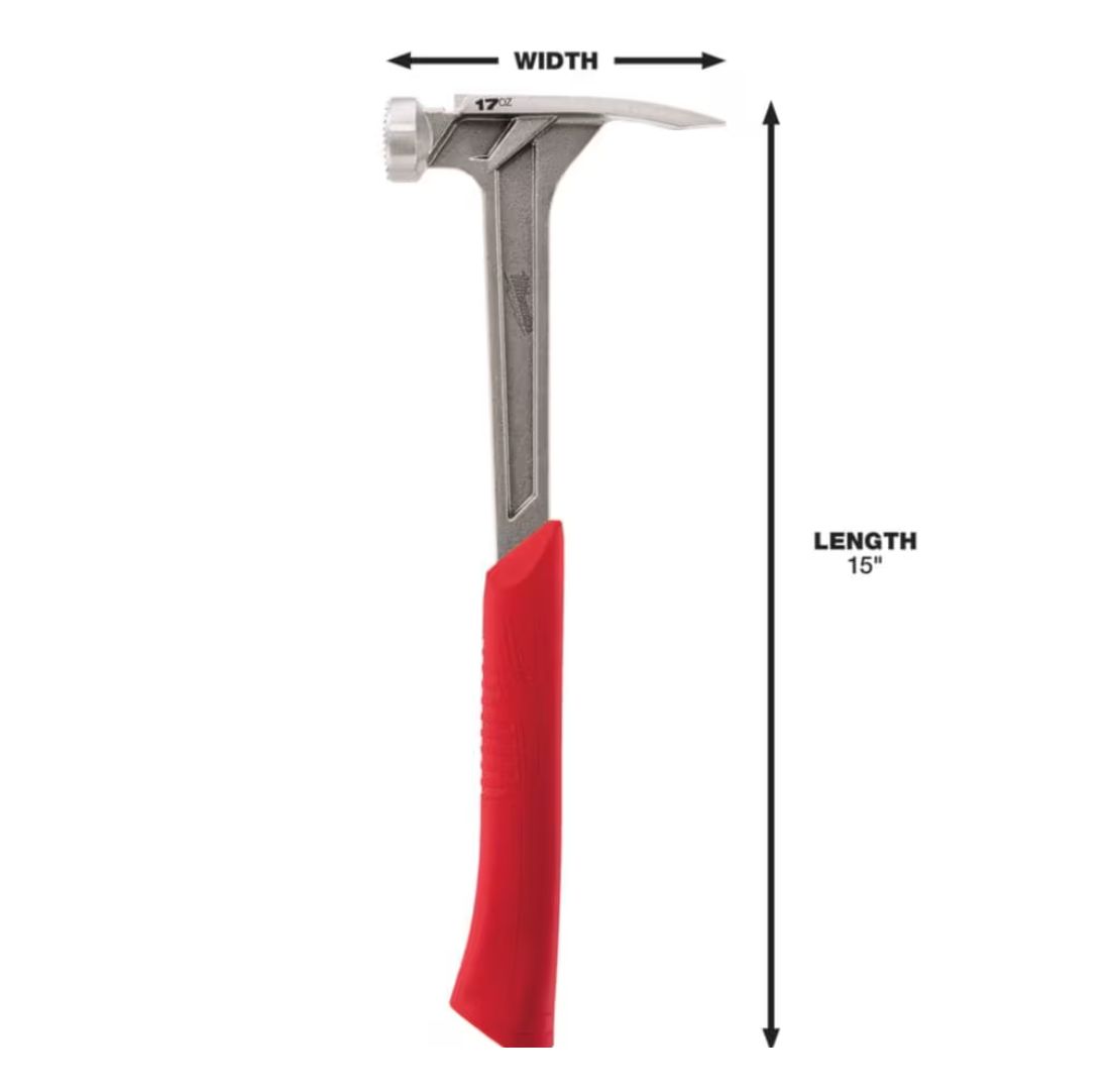 48-22-9016 Milwaukee 17oz Milled Face Hammer