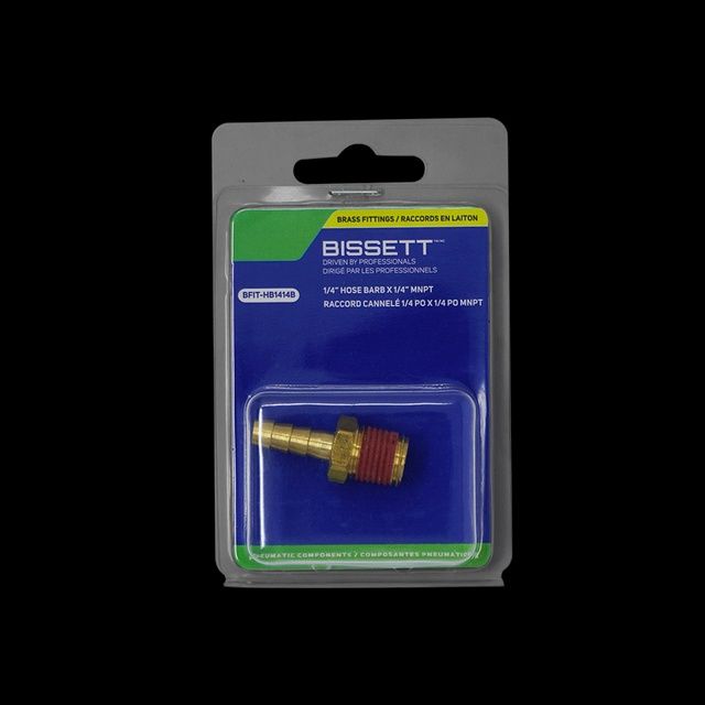 BFIT-HB1414B 1/4" BRASS BARB X 1/4" MNPT N