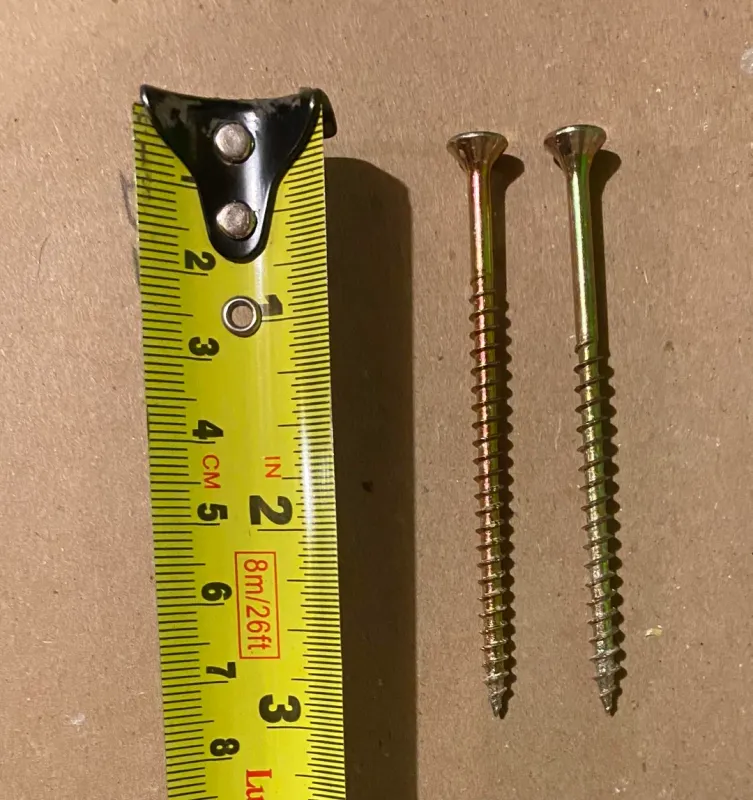 VR 8x3 Square Wooden  Countersunk Screw With Yellow Zinc (1000 pcs)