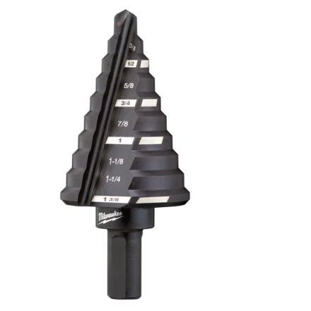 Milwaukee 12 Step Drill Bit, 7/8" - 1-3/8"