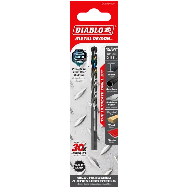 15/64" Metal Demon™ Drill Bit for Mild, Hardened and Stainless Steels
