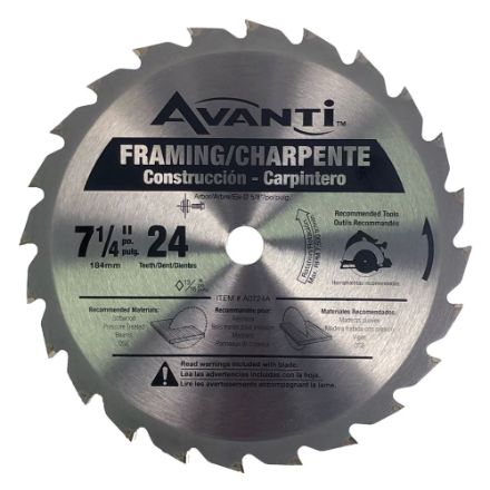 Avanti 7-1/4in X 24T Framing Blade