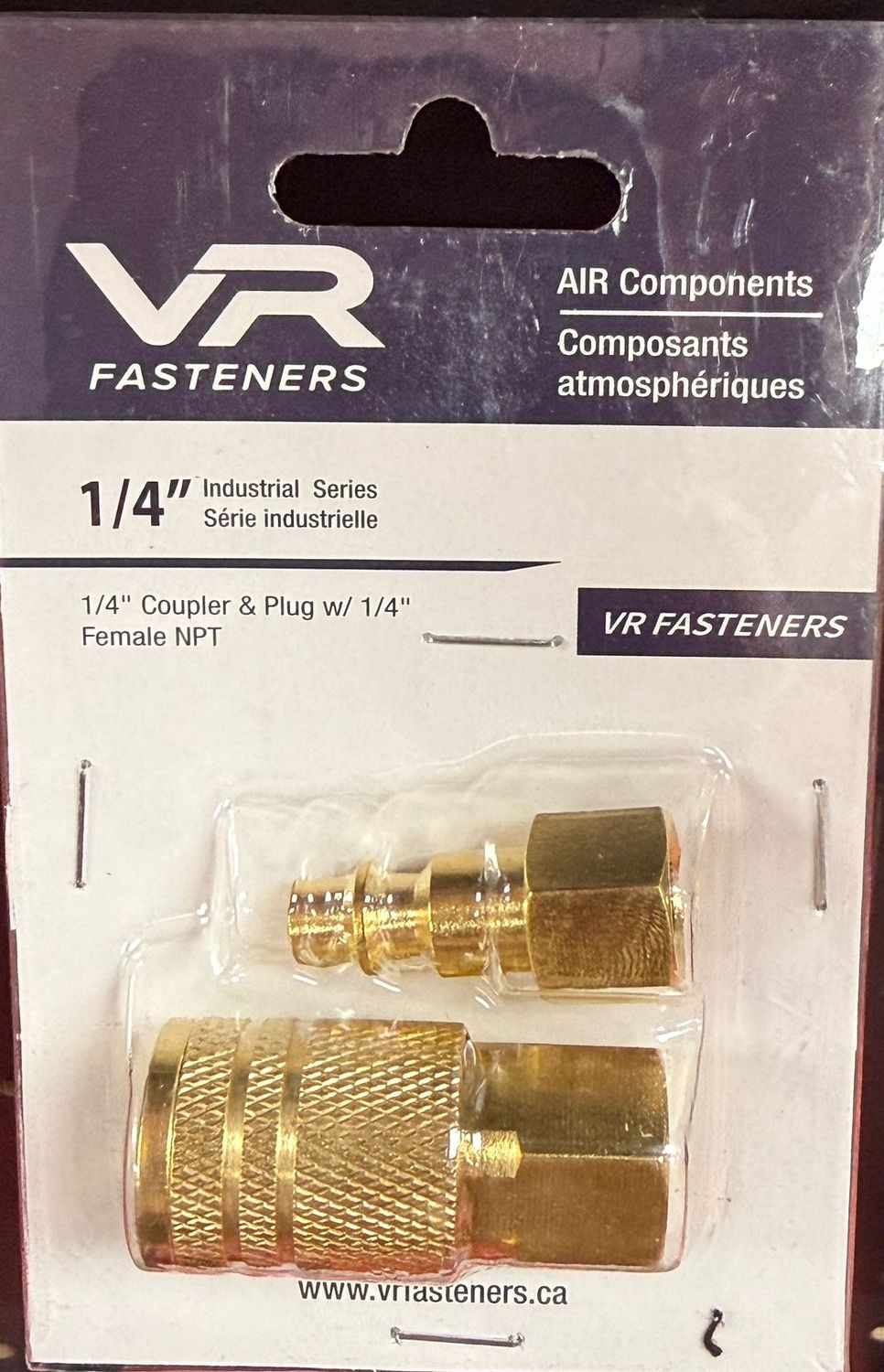 VR (Brass)  1/4  Coupler &amp; Plug w/ 1/4 Female NPT