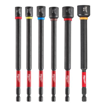 Milwaukee SHOCKWAVE Impact Duty 6 in. Magnetic Nut Driver Set (6-Pieces) 49-66-4567