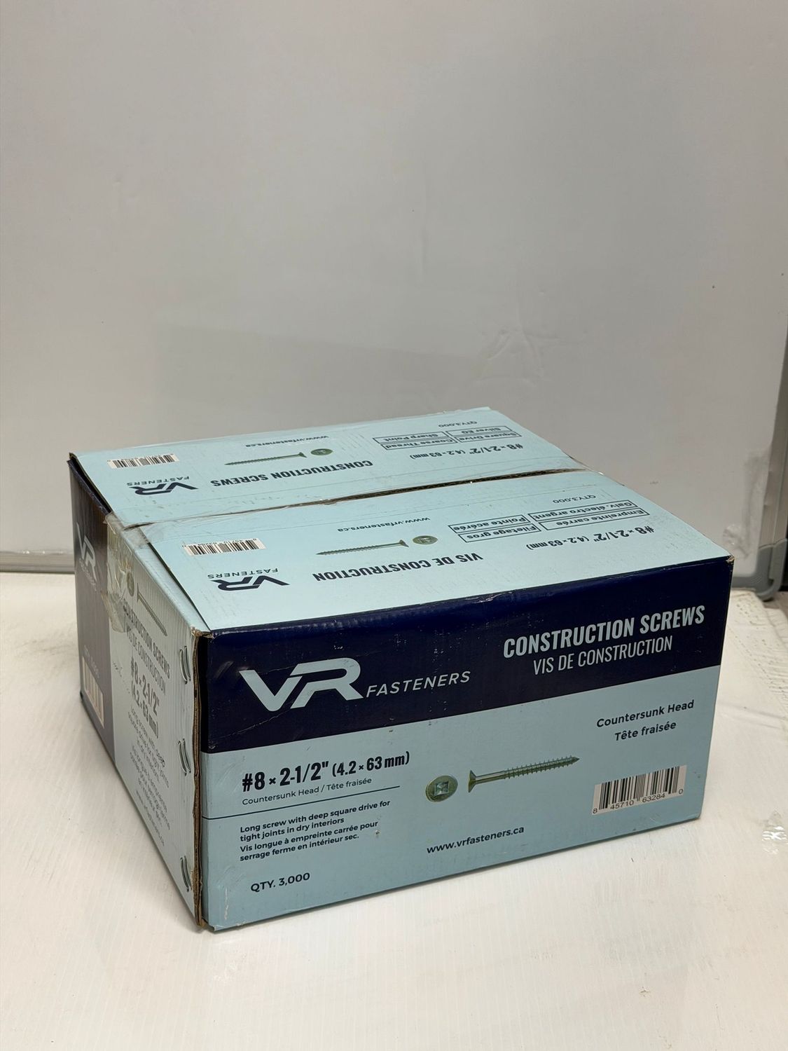 #8X2-1/2 (4.2X63MM) Countersunk Head Construction Screws - 3M