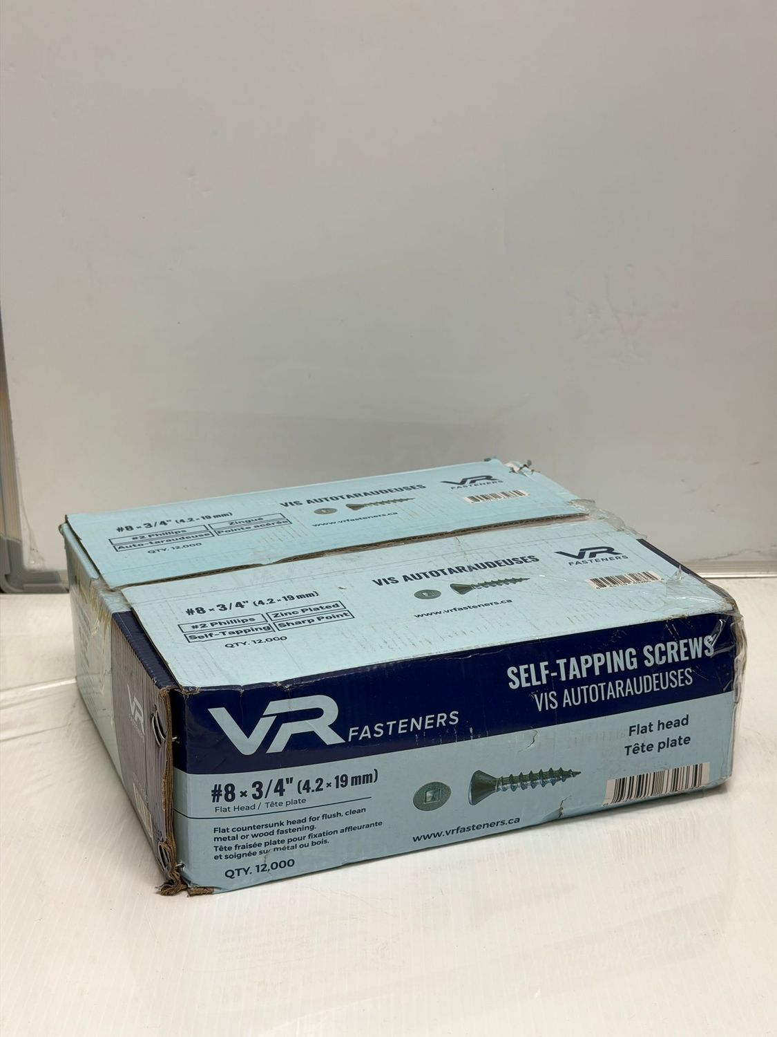 #8x3/4 (4.2x19mm) Self Tapping Screws Countersunk Head- 12M