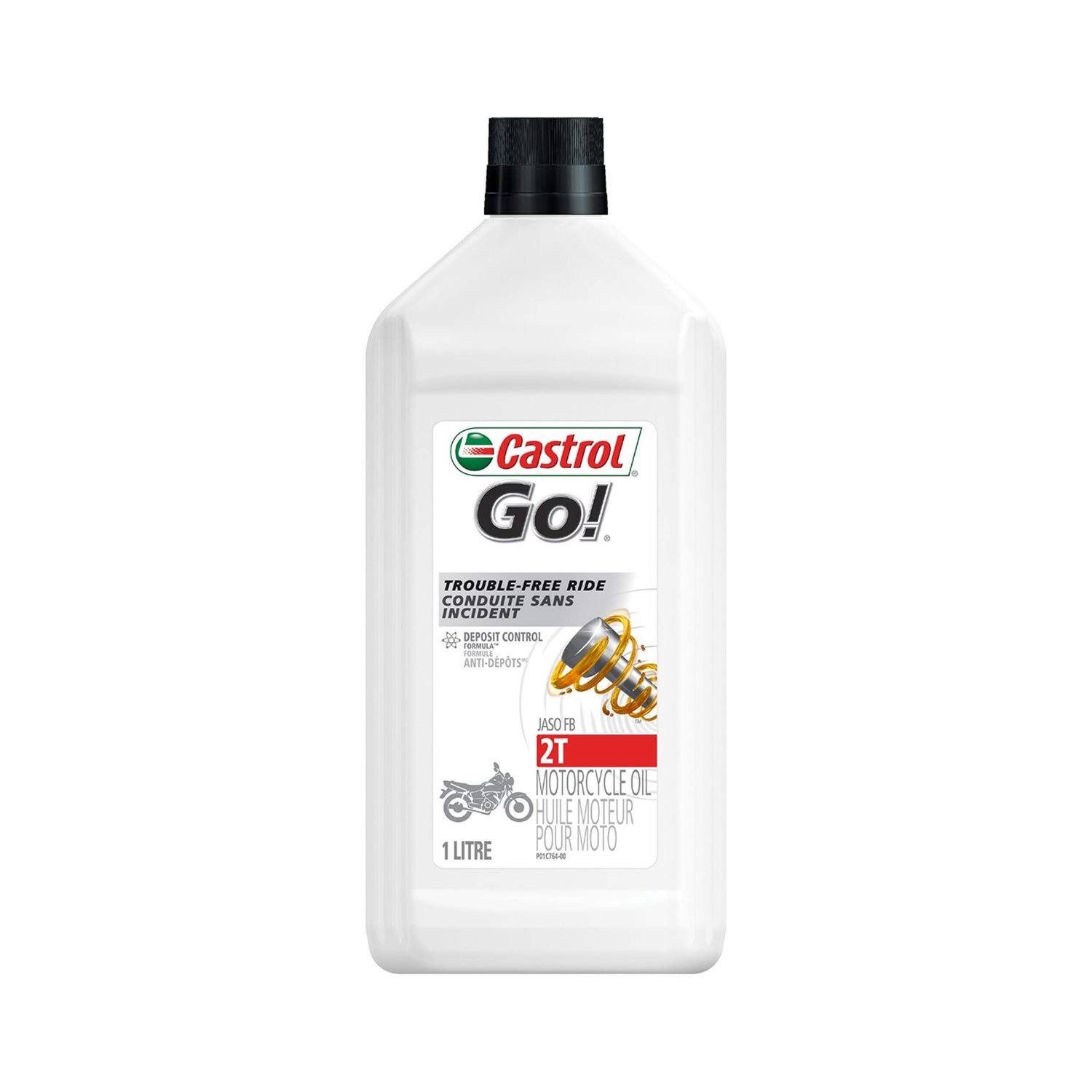 Castrol Go! 2-Stroke 2T Motorcycle Oil, 1-L