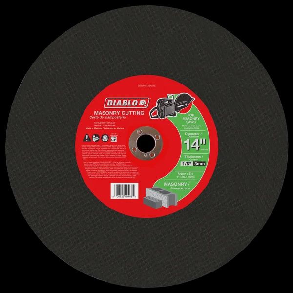 14" x 1/8" x 1" High Speed Masonry Cut-Off Disc