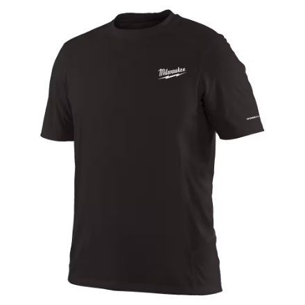 Milwaukee Tool Men's WORKSKIN Large Black Lightweight Performance Short-Sleeve T-Shirt
