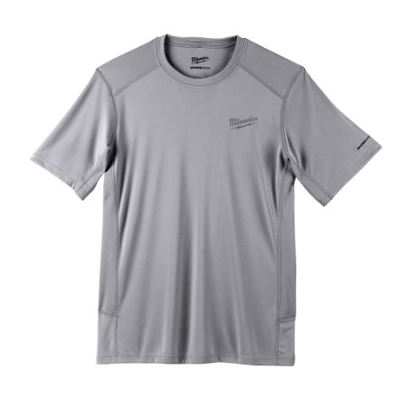 Milwaukee Tool Men's Large Gray GEN II WORKSKIN Light Weight Performance Short-Sleeve T-Shirt