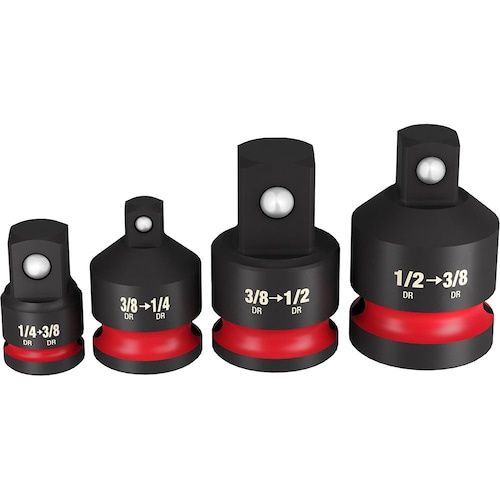Milwaukee Tool SHOCKWAVE Impact Duty 1/4 -inch - 1/2 -inch Drive Adapter Set (4-Piece)