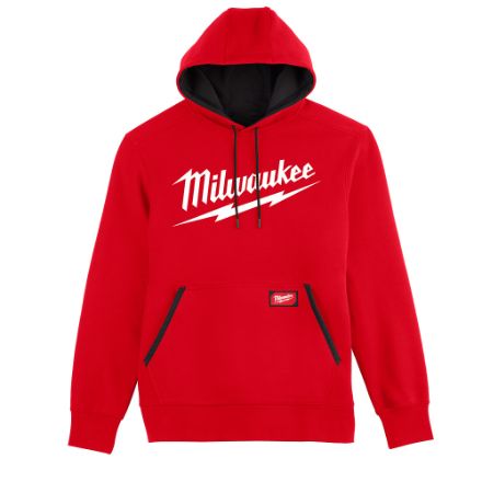 Milwaukee Tool Men's Medium Red Midweight Long-Sleeve Pullover Hoodie
